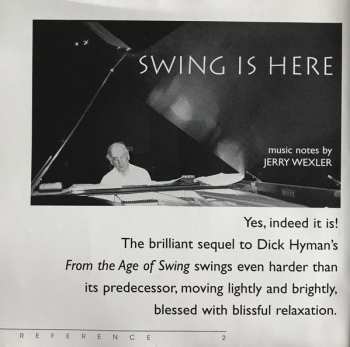 CD Dick Hyman: Swing Is Here
