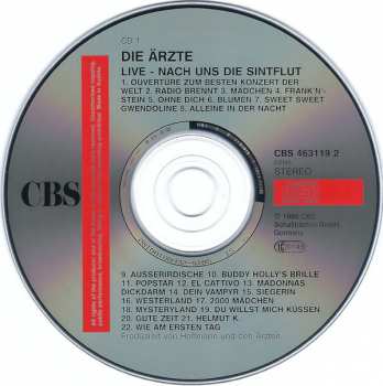 2CD Die Ärzte: Live (Nach Uns Die Sintflut)