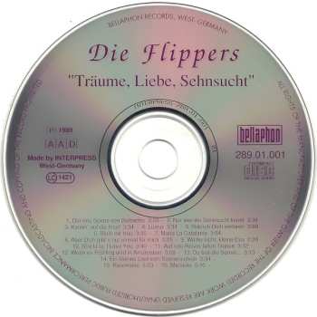 CD Die Flippers: Träume · Liebe · Sehnsucht