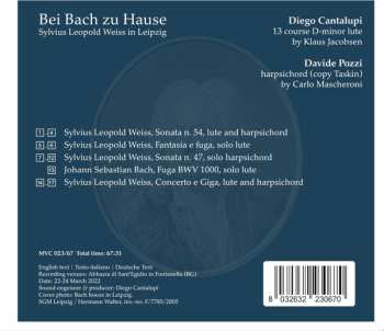 CD Diego Cantalupi: Bei Bach Zu Hause (Sylvius Leopold Weiss In Leipzig)