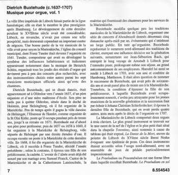 CD Dieterich Buxtehude: Dietrich Buxtehude Organ Music Vol.1
