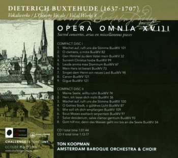 2CD Ton Koopman: Opera Omnia XVIII (Vocal Works 8)