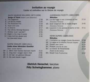 CD Dietrich Henschel: Invitation Au Voyage. Lieder Et Mélodies Sur Le Thème Du Voyage