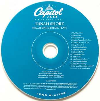CD Dinah Shore: Dinah Sings, Previn Plays