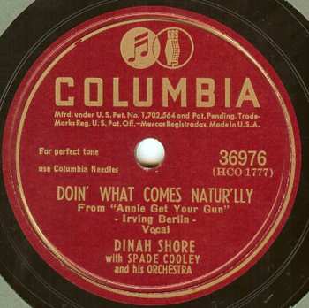 Album Dinah Shore: Doin' What Comes Natur'lly / I Got Lost In His Arms