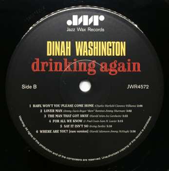 LP Dinah Washington: Drinking Again LTD