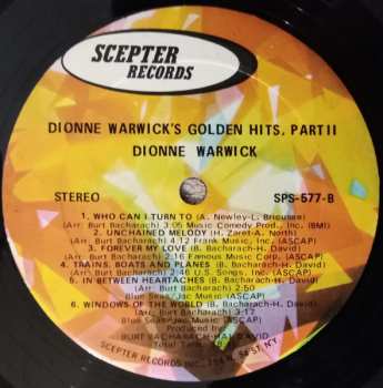 LP Dionne Warwick: Golden Hits Part 2