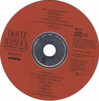 CD Dionne Warwick: Greatest Hits 1979-1990