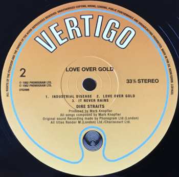 LP Dire Straits: Love Over Gold