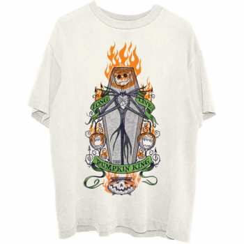 Merch Disney: Póló The Nightmare Before Christmas Orange Flames Pumpkin King