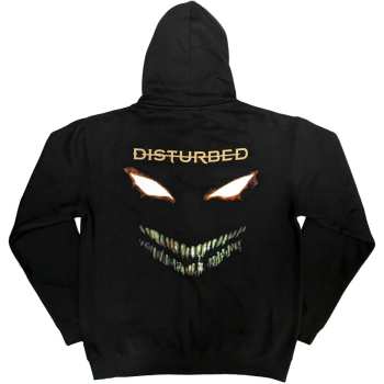 Merch Disturbed: Disturbed Unisex Zipped Hoodie: The Face (back Print) (small) S