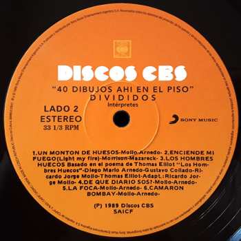 LP Divididos: 40 Dibujos Ahí En El Piso