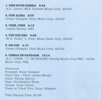 CD Dizzy Gillespie Quintet: Europe1 Paris Jazz Concert - Olympia 24 November 1965