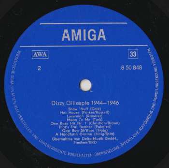 LP Dizzy Gillespie: Dizzy Gillespie 1944–1946