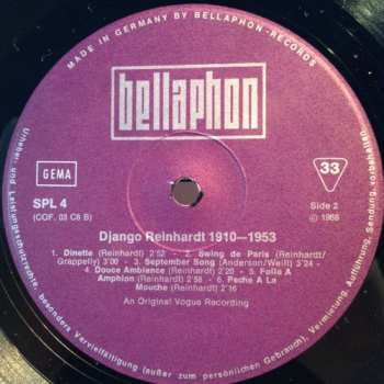 5LP/Dobozkészlet Django Reinhardt: 1910 - 1953