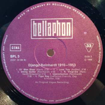 5LP/Dobozkészlet Django Reinhardt: 1910 - 1953