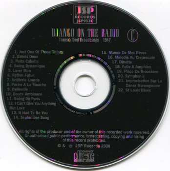 5CD/Dobozkészlet Django Reinhardt: Django On The Radio (Transcribed Broadcasts From The Greatest Jazz Guitarist Of His Era)