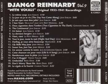 CD Django Reinhardt: Django Reinhardt With Vocals (Classic Recordings 1933-1941)