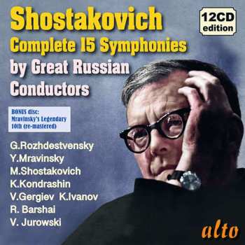 12CD/Dobozkészlet Dmitri Shostakovich: Complete 15 Symphonies By Great Russian Conductors