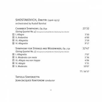 CD Dmitri Shostakovich: Chamber Symphonies