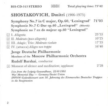 CD Dmitri Shostakovich: Symphony No.7 In C Major, Op.60 'Leningrad' 