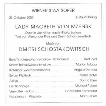 2CD Dmitri Shostakovich: Lady Macbeth Von Mzensk