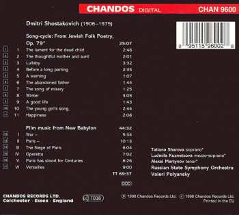 CD Dmitri Shostakovich: New Babylon Film Music; Song-Cycle From Jewish Folk Poetry