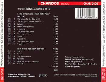 CD Dmitri Shostakovich: New Babylon Film Music; Song-Cycle From Jewish Folk Poetry
