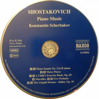 CD Dmitri Shostakovich: Piano Sonata No. 2 / The Limpid Stream / A Child's Exercise Book