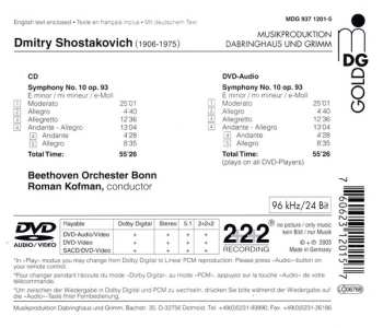 CD/DVD Dmitri Shostakovich: Symphony No. 10
