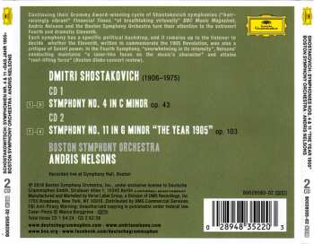2CD Dmitri Shostakovich: Symphonies Nos. 4 & 11 "The Year 1905"