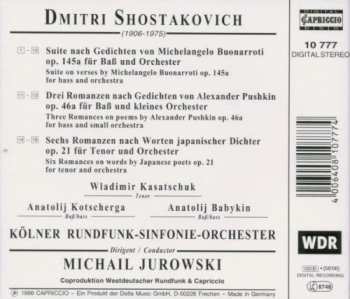 CD Dmitri Shostakovich: Suite Op.145a - Romanzen/Romances Op.21 - Op.46a