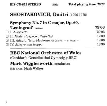 CD Dmitri Shostakovich: Symphony No. 7 In C Major, Op. 60, 'Leningrad'