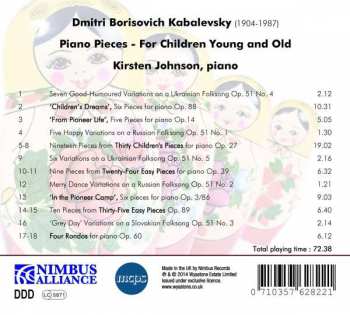 CD Dmitry Kabalevsky: Piano Pieces For Children Young & Old  