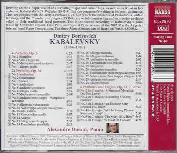 CD Dmitry Kabalevsky: Preludes (Complete), Preludes And Fugues