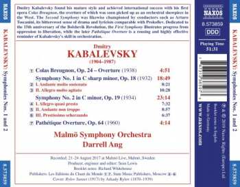 CD Dmitry Kabalevsky: Symphonies Nos. 1 And 2 · Colas Breugnon Overture · Pathétique Overture