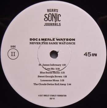 2LP Doc & Merle Watson: Never The Same Way Once • Live At The Boarding House • Thursday, May 2, 1974