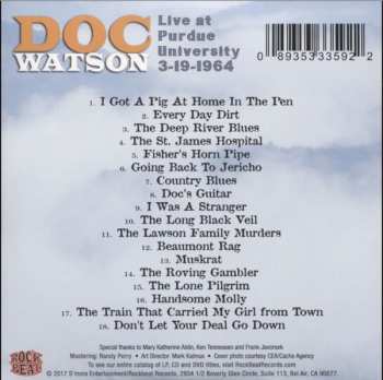 CD Doc Watson: Live In Chicago 3-19-1964