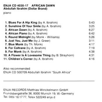 CD Dollar Brand: African Dawn