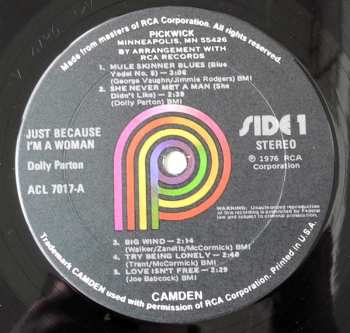 LP Dolly Parton: Just Because I'm A Woman