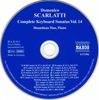 CD Domenico Scarlatti: Complete Keyboard Sonatas Vol. 14
