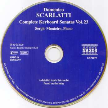 CD Domenico Scarlatti: Complete Keyboard Sonatas Vol. 23