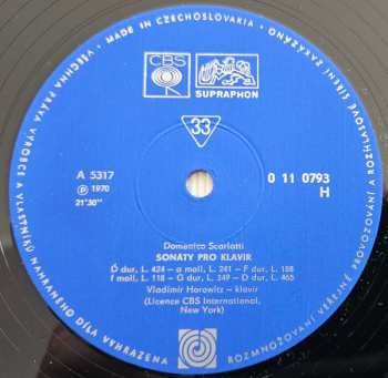 LP Vladimir Horowitz: Sonáty pro klavír (výběr)