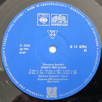 LP Vladimir Horowitz: Sonáty pro klavír (výběr)