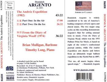 CD Dominick Argento: The Andrée Expedition; From The Diary Of Virginia Woolf 