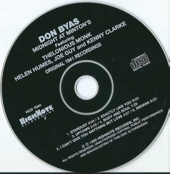 CD Don Byas: Midnight At Minton's