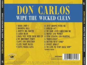 CD Don Carlos: Wipe The Wicked Clean