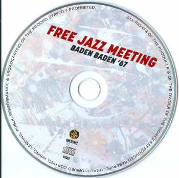 CD Evan Parker: Free Jazz Meeting Baden Baden '67
