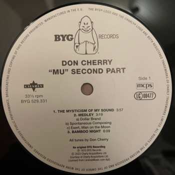 LP Don Cherry: "Mu" Second Part LTD