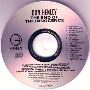 CD Don Henley: The End Of The Innocence